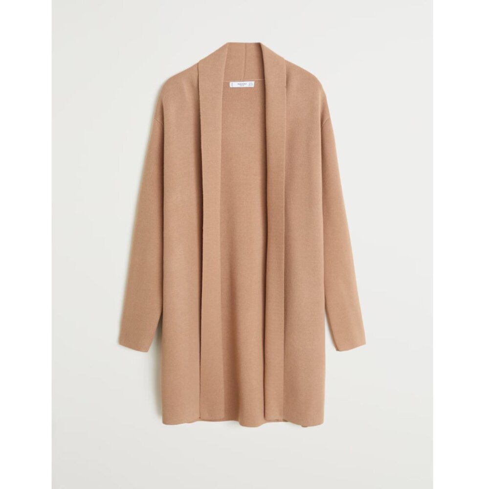 Mango Camel Coatigan Cardigan Sweater